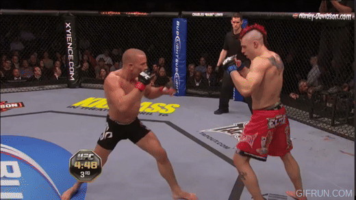 punch reaction takedown