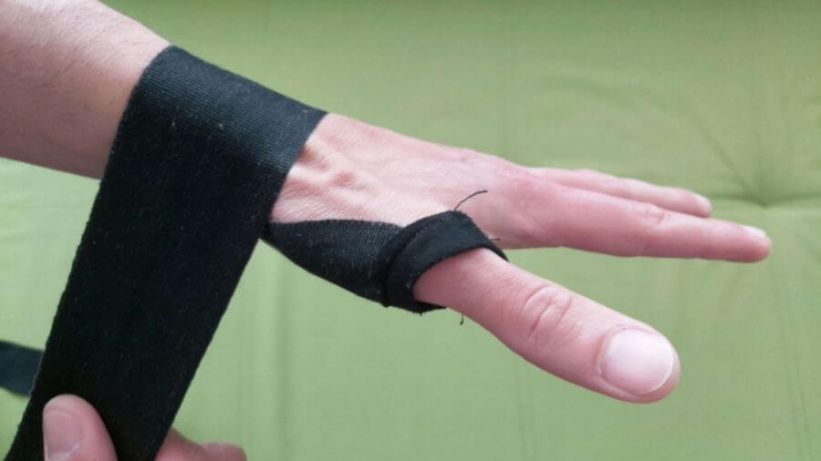 Step 1 MMA Hand Wrapping